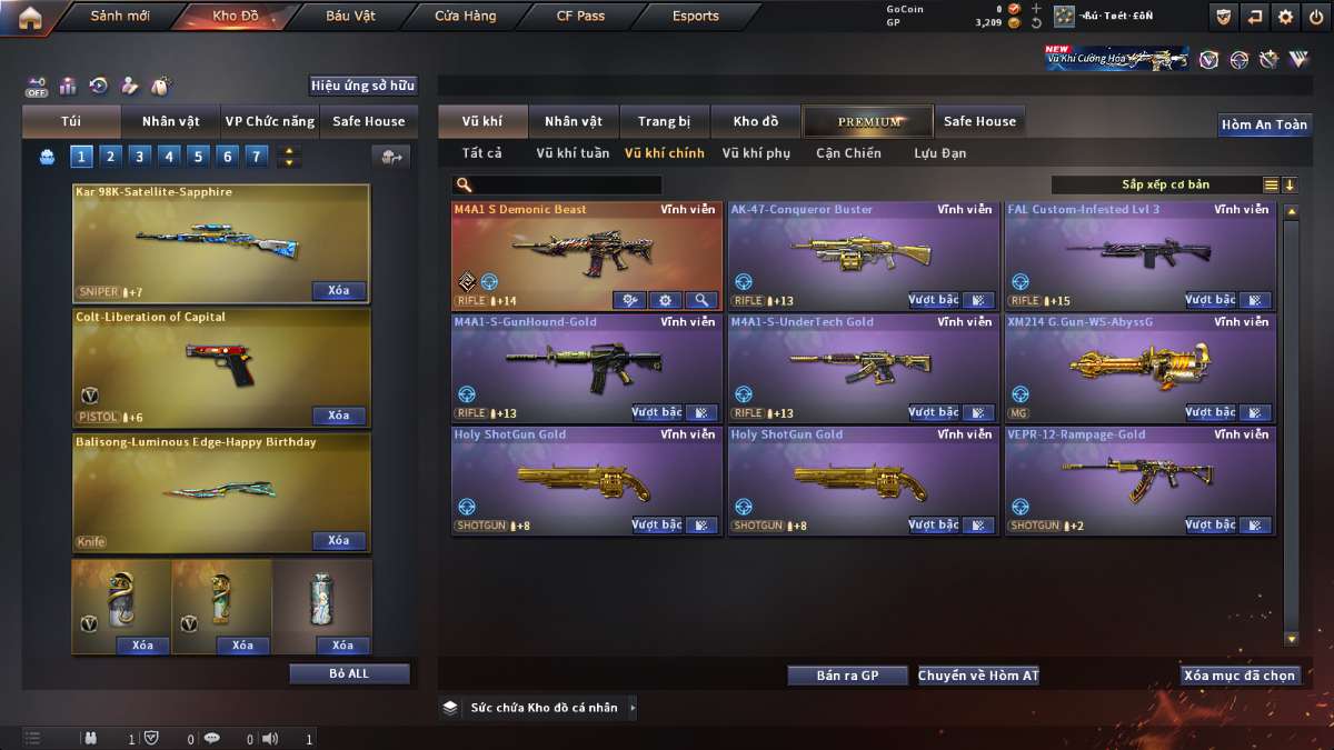 shop acc cf uy tin gia re